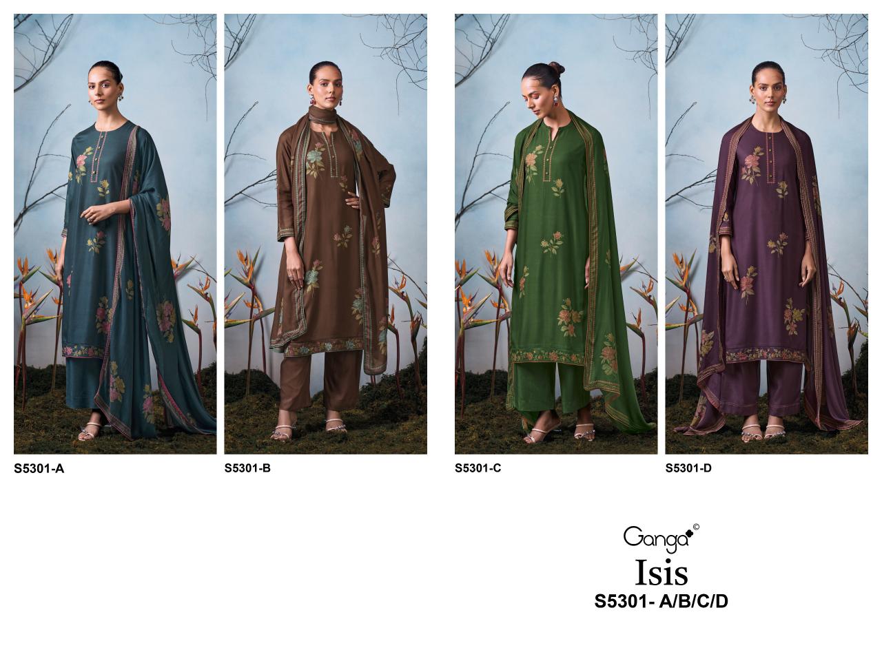 Ganga Isis 5301 catalog salwar kameez surat wholesale