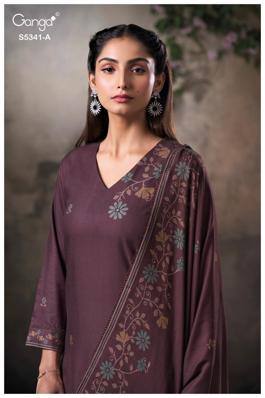 Ganga Ivenel 5341 catalog unstitched salwar kameez wholesale market in delhi