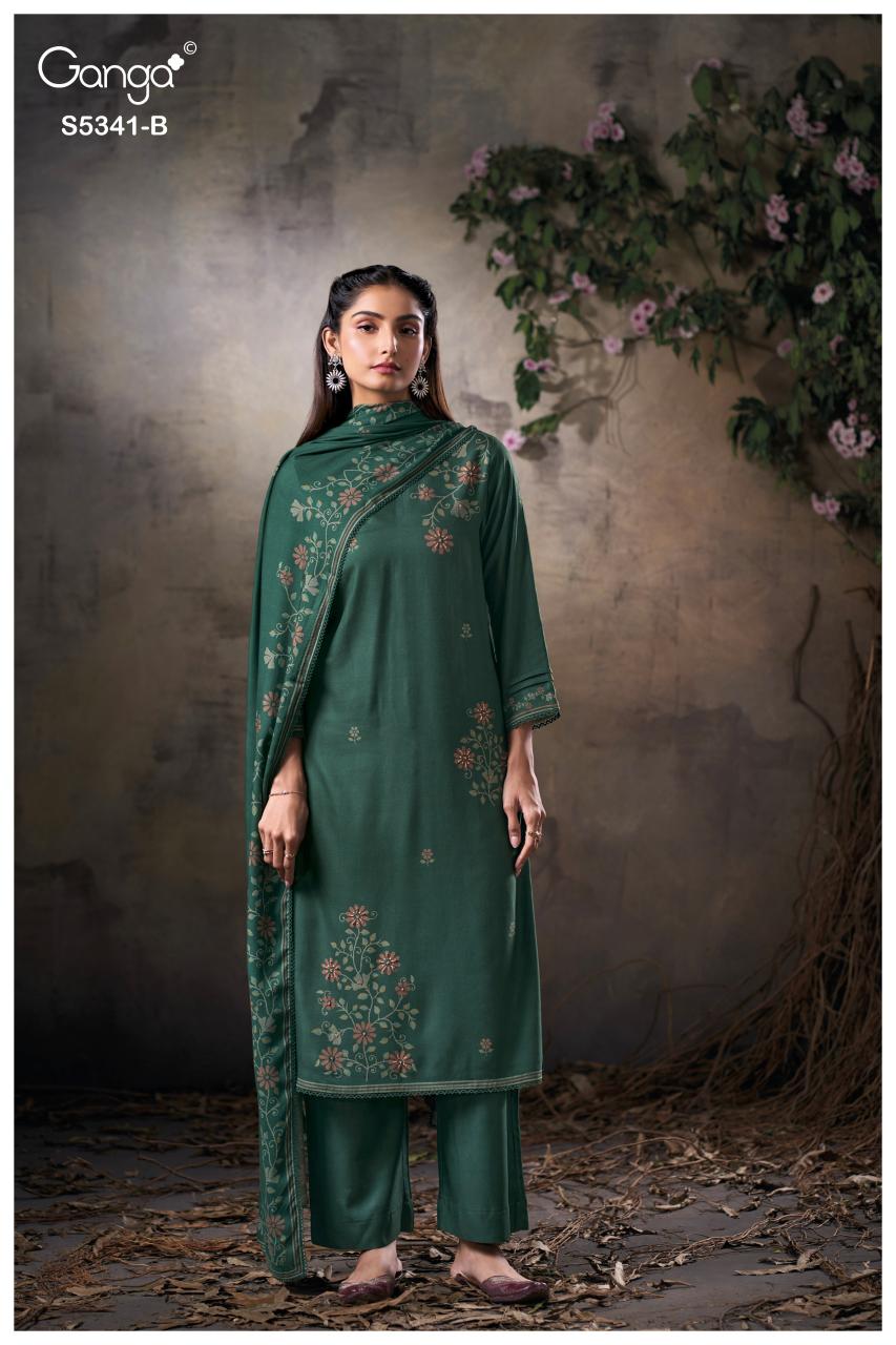 Ganga Ivenel 5341 catalog unstitched salwar kameez wholesale market in delhi