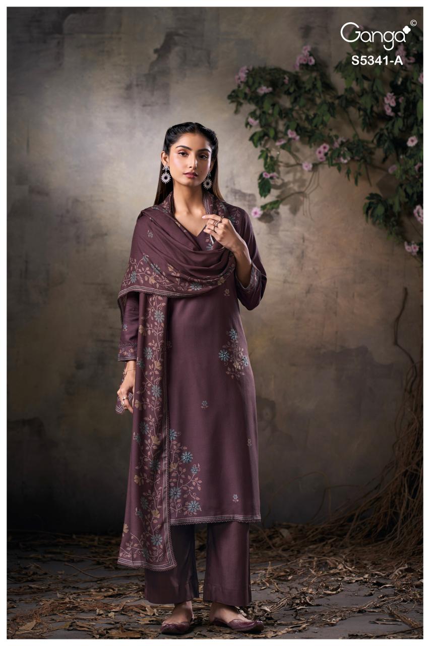 Ganga Ivenel 5341 catalog unstitched salwar kameez wholesale market in delhi