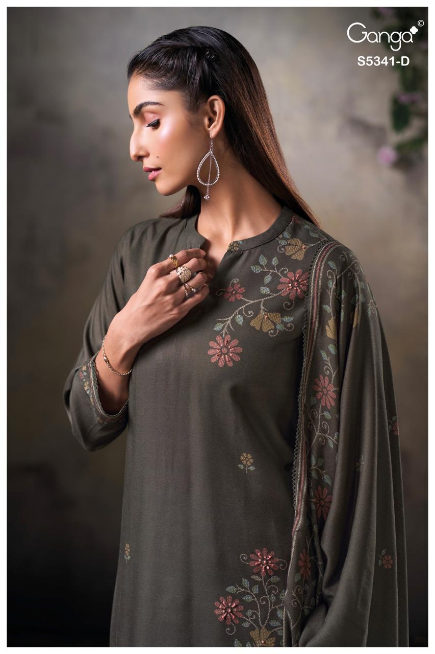 Ganga Ivenel 5341 catalog unstitched salwar kameez wholesale market in delhi