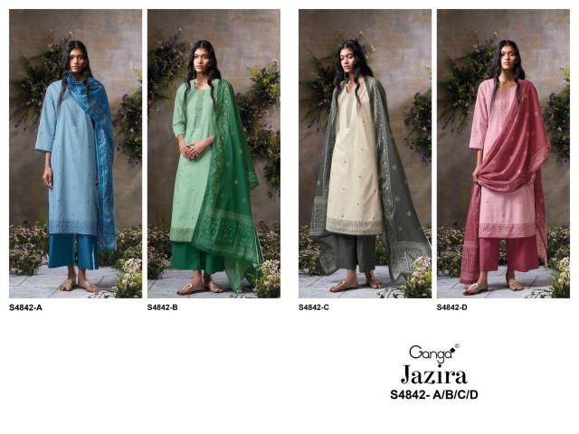 Ganga Jazira 4842 catalog mdl salwar kameez wholesale