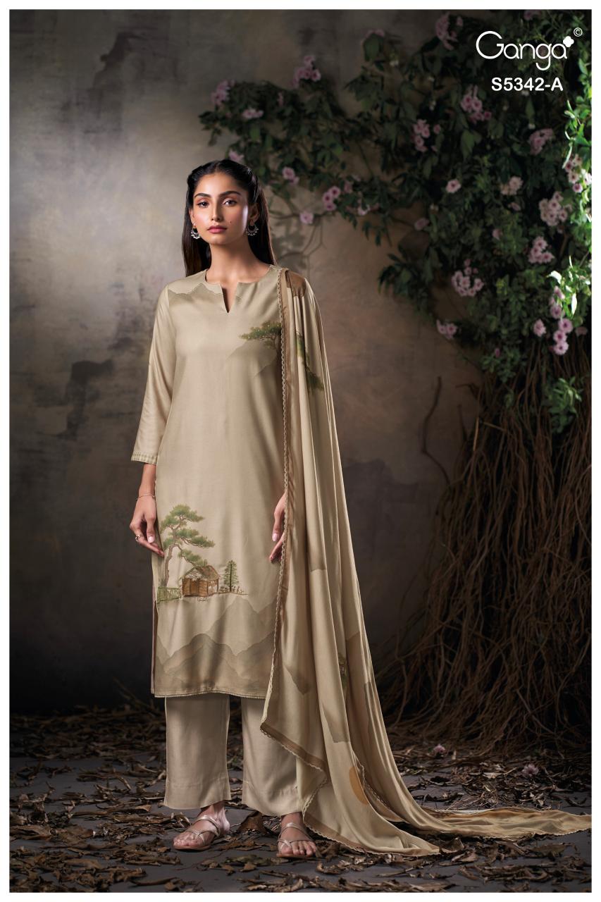 Ganga Jorein 5342 catalog wholesalers of salwar kameez in park street