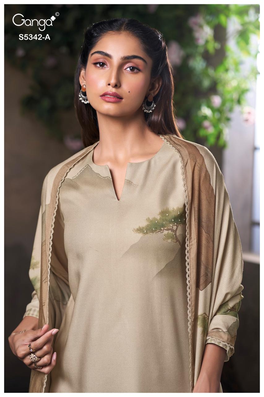 Ganga Jorein 5342 catalog wholesalers of salwar kameez in park street