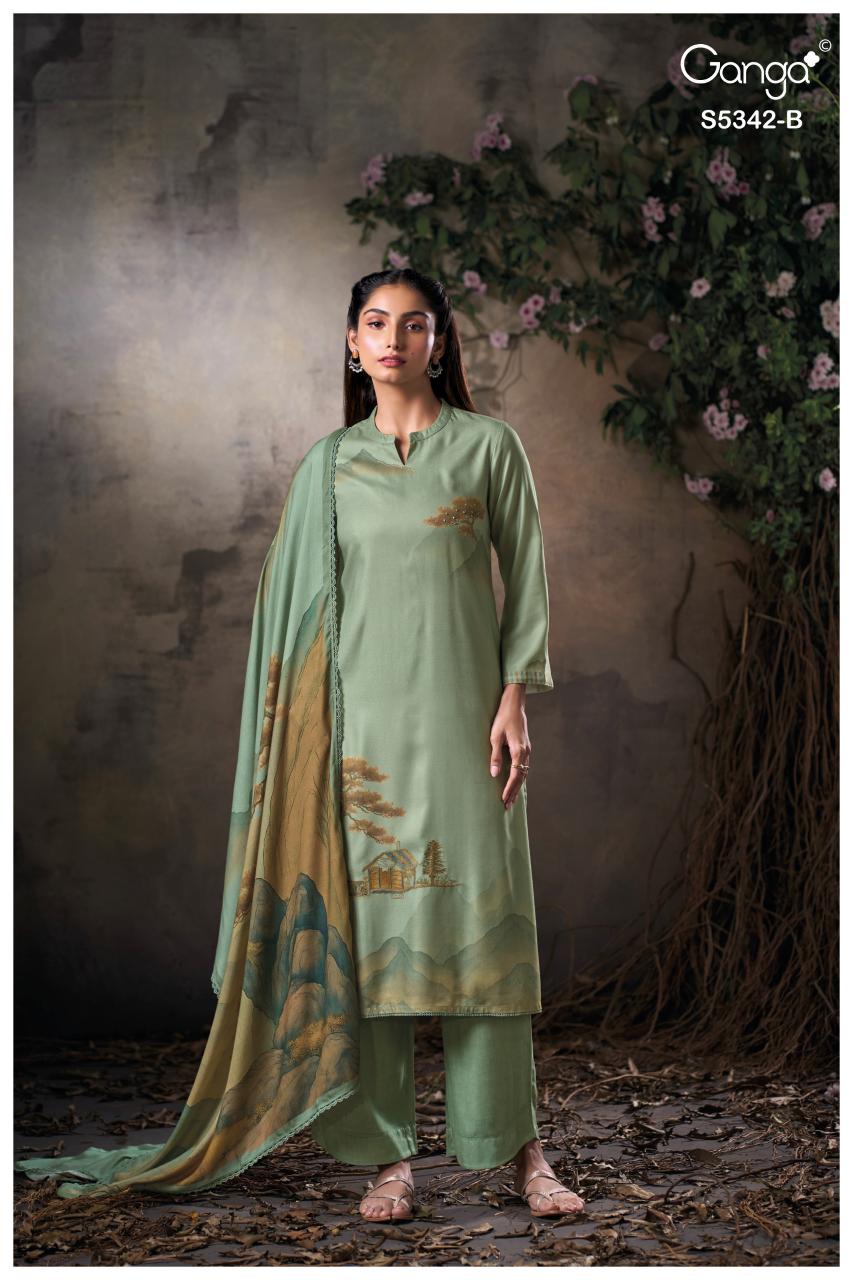 Ganga Jorein 5342 catalog wholesalers of salwar kameez in park street