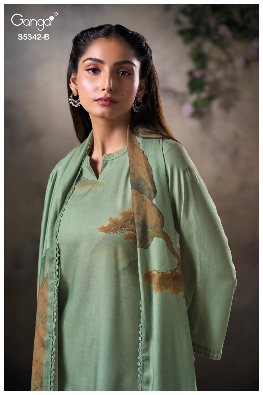 Ganga Jorein 5342 catalog wholesalers of salwar kameez in park street