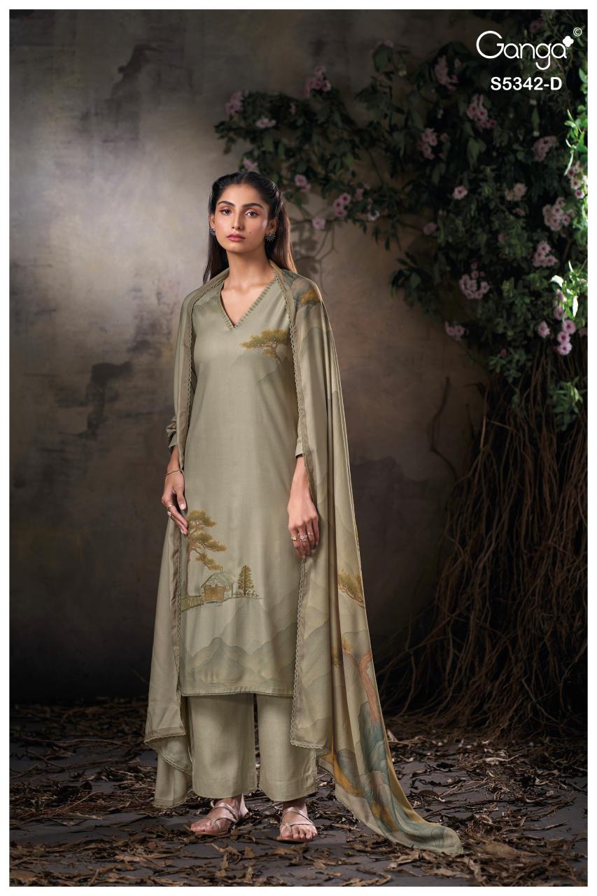 Ganga Jorein 5342 catalog wholesalers of salwar kameez in park street