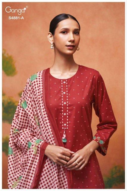 Ganga Kivika 4881 catalog ludhiyana design salwar kameez wholesale exporter