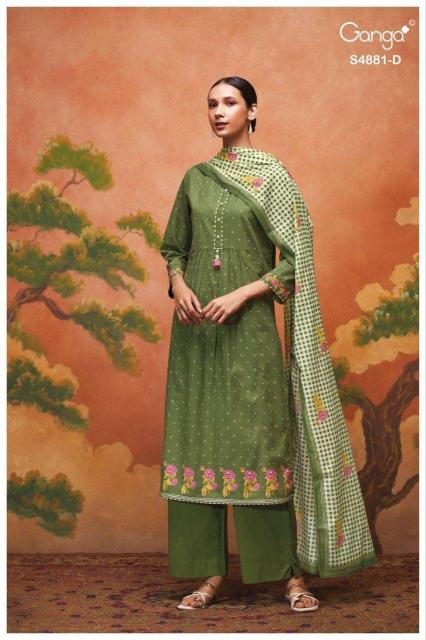 Ganga Kivika 4881 catalog ludhiyana design salwar kameez wholesale exporter