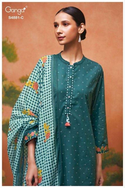 Ganga Kivika 4881 catalog ludhiyana design salwar kameez wholesale exporter