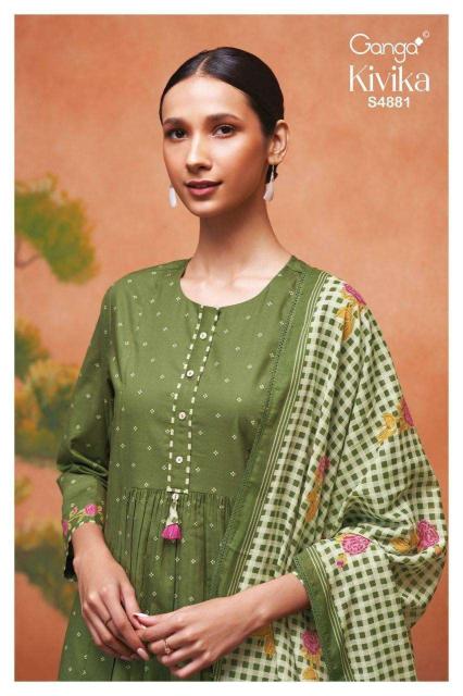 Ganga Kivika 4881 catalog ludhiyana design salwar kameez wholesale exporter