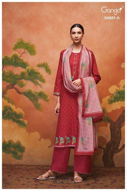 Ganga Kivika 4881 catalog ludhiyana design salwar kameez wholesale exporter