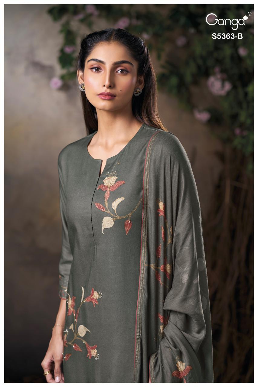 Ganga Mirvie 5363 catalog wholesale suppliers of salwar kameez in kolkata
