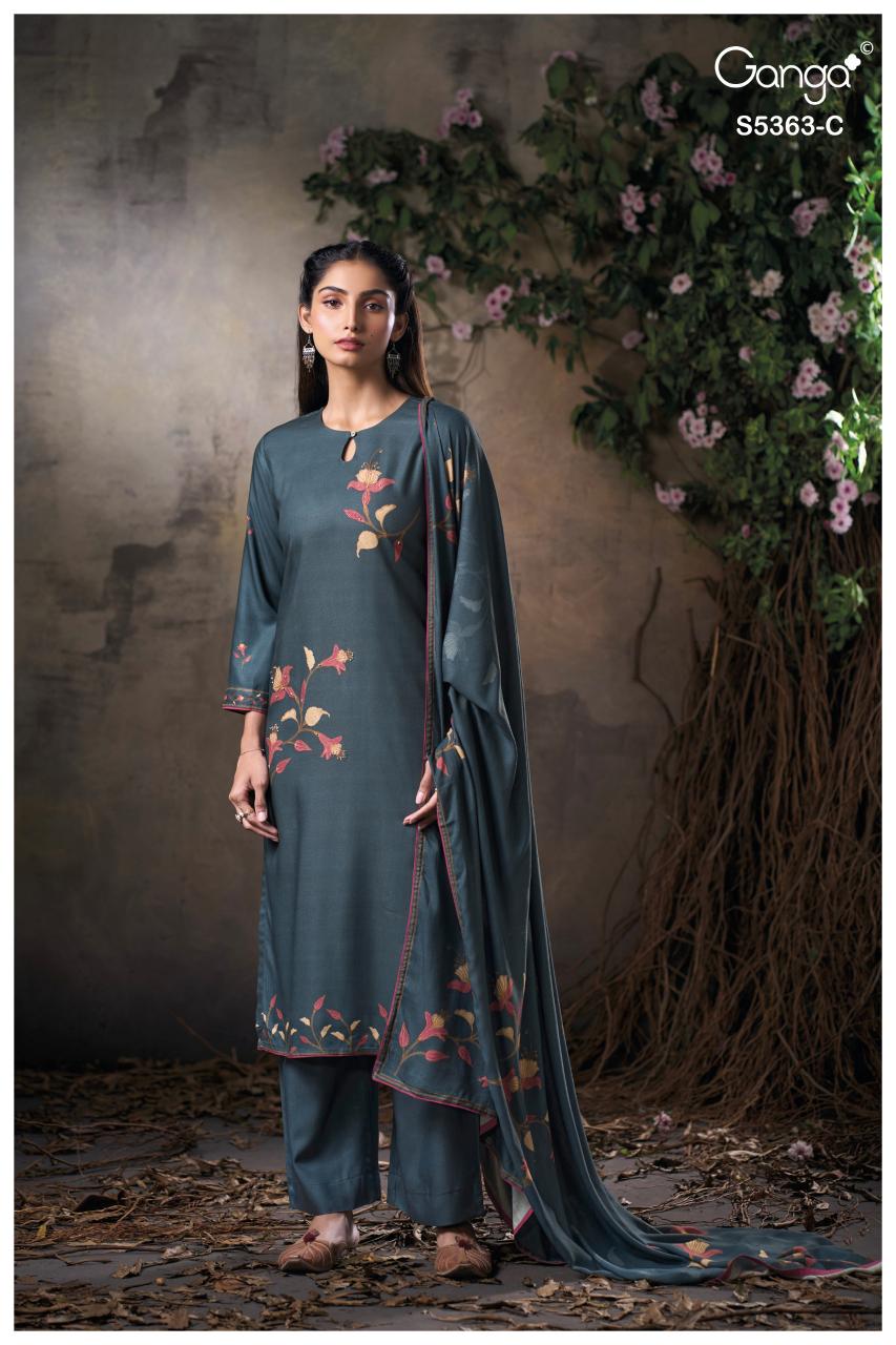 Ganga Mirvie 5363 catalog wholesale suppliers of salwar kameez in kolkata