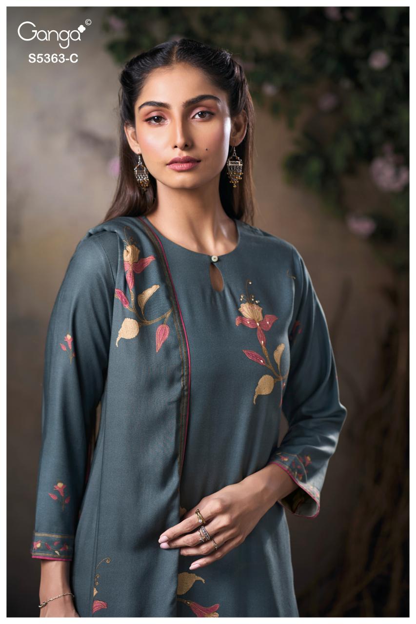 Ganga Mirvie 5363 catalog wholesale suppliers of salwar kameez in kolkata