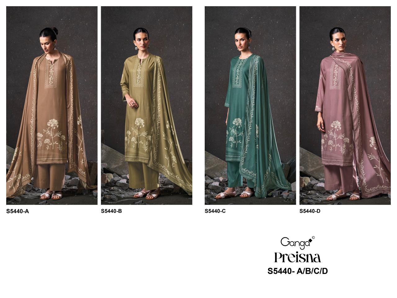 Ganga Preisna 5440 catalog tulsi salwar kameez wholesalers