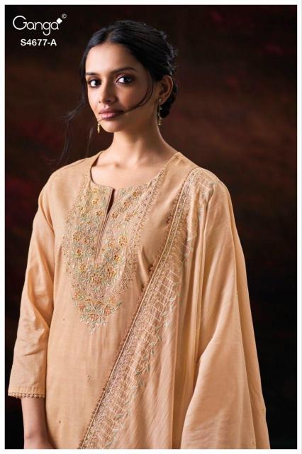 Ganga Prishael 4677 catalog wholesale salwar kameez surat