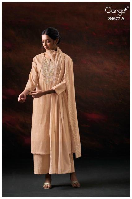 Ganga Prishael 4677 catalog wholesale salwar kameez surat