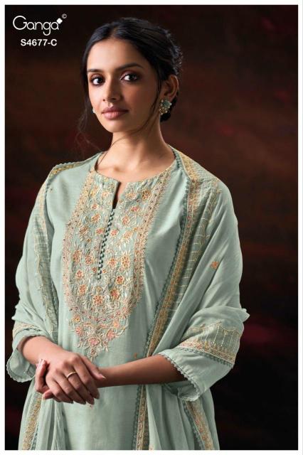 Ganga Prishael 4677 catalog wholesale salwar kameez surat