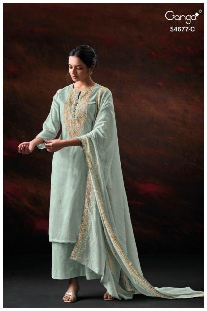 Ganga Prishael 4677 catalog wholesale salwar kameez surat