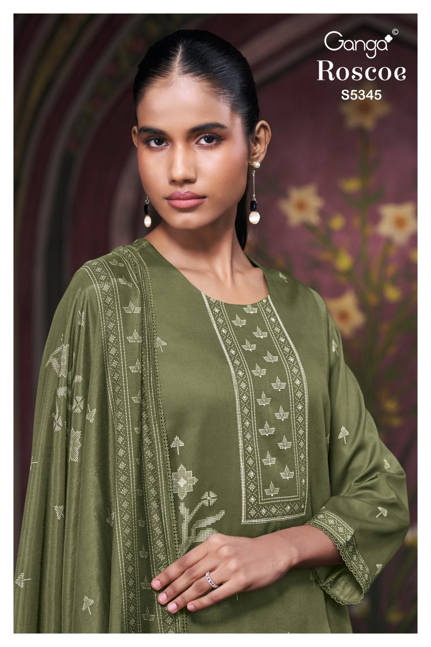 Ganga Roscoe 5345 catalog wholesale salwar kameez fabric