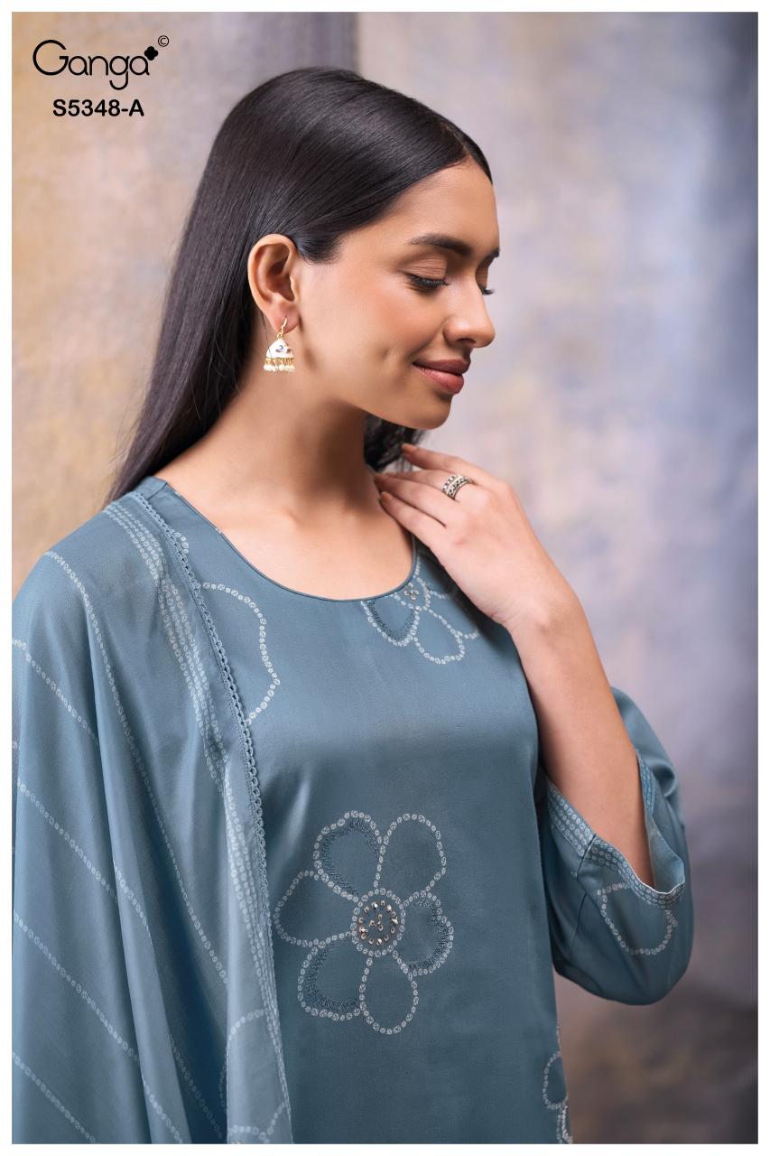 Ganga Sandrine 5348 catalog salwar kameez surat wholesale