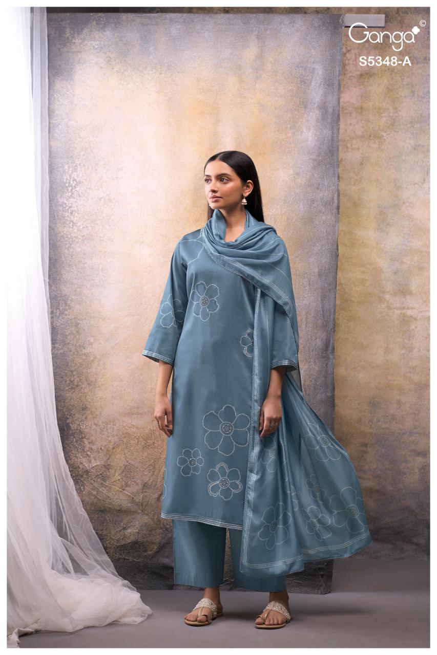 Ganga Sandrine 5348 catalog salwar kameez surat wholesale