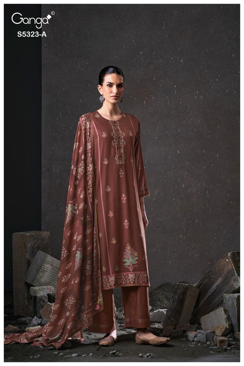 Ganga Yukta 5323 catalog unstitched heavy salwar kameez in jaipur wholesale with price