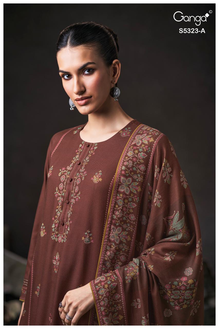 Ganga Yukta 5323 catalog unstitched heavy salwar kameez in jaipur wholesale with price