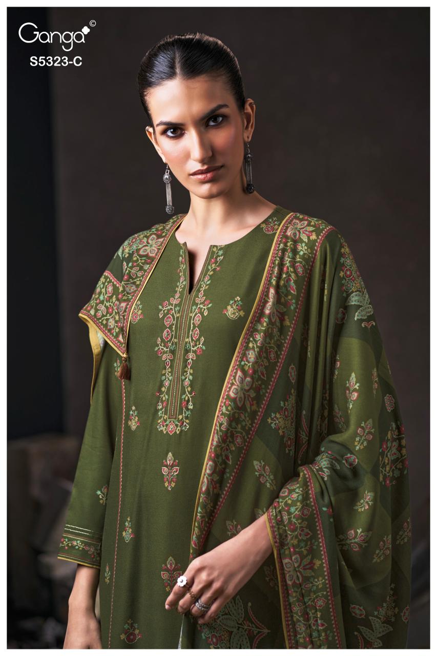 Ganga Yukta 5323 catalog unstitched heavy salwar kameez in jaipur wholesale with price