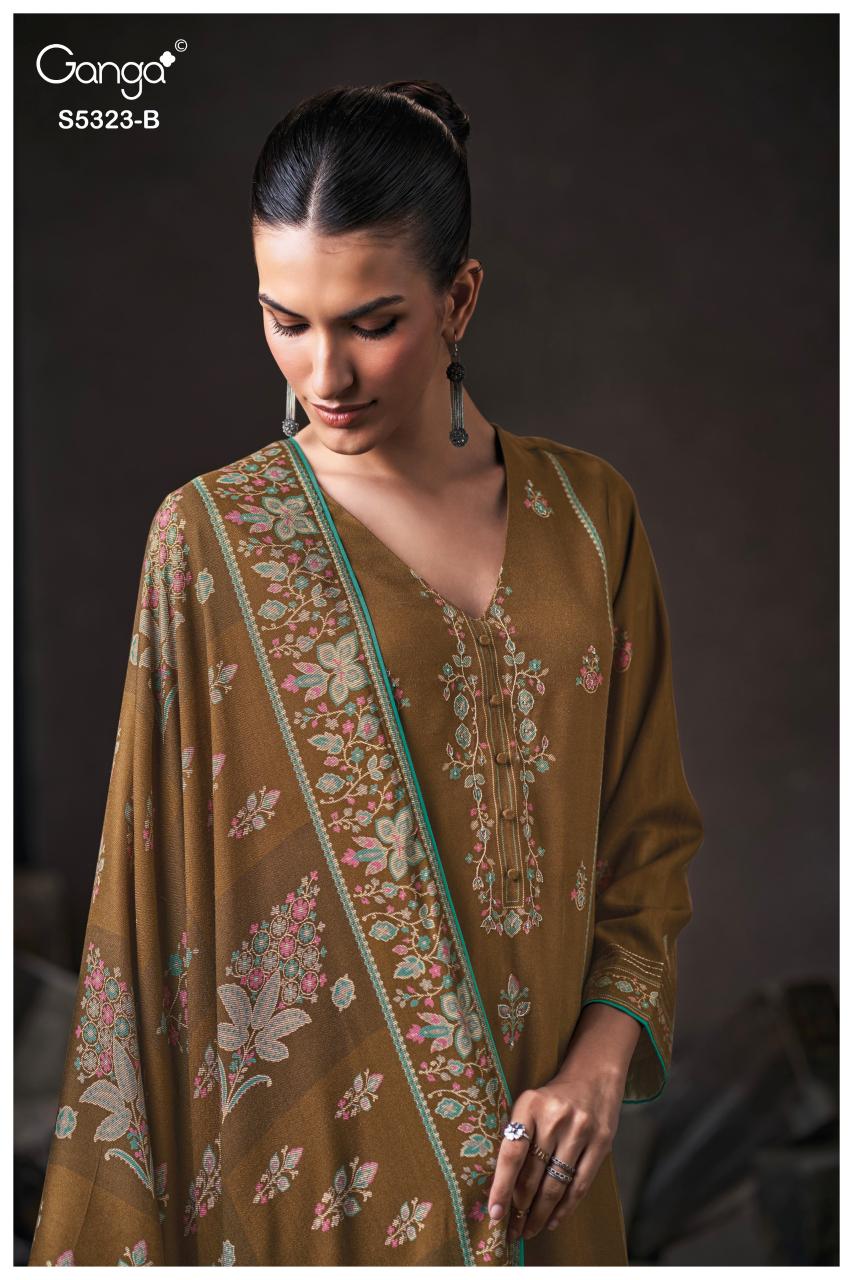 Ganga Yukta 5323 catalog unstitched heavy salwar kameez in jaipur wholesale with price