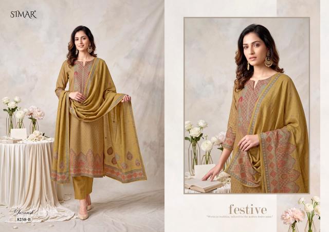 Glossy Simar Gulzarish catalog wholesale market of salwar kameez in kolkata