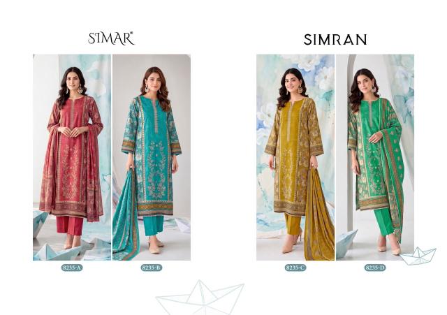 Glossy Simar Simran catalog salwar kameez material wholesale in mumbai