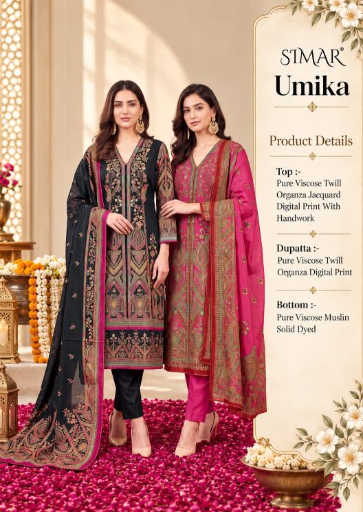 Glossy Simar Umika catalog wholesale market of salwar kameez in kolkata