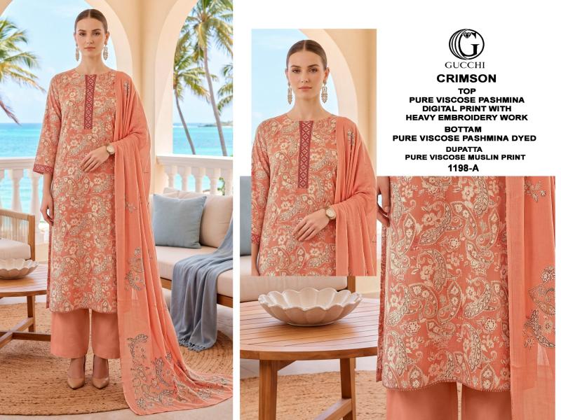 Gucchi Crimson 1198 catalog best wholesale salwar kameez market