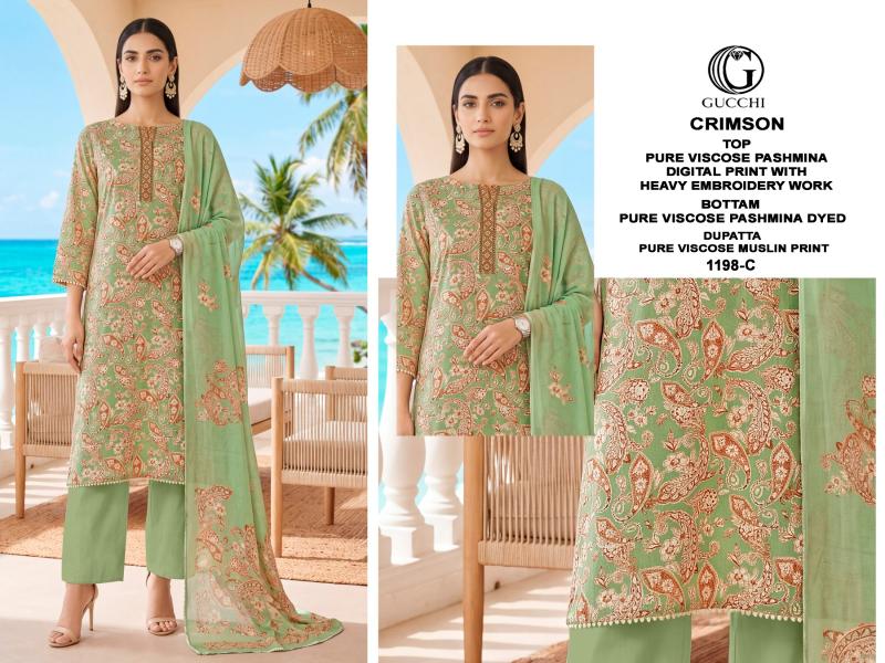 Gucchi Crimson 1198 catalog best wholesale salwar kameez market