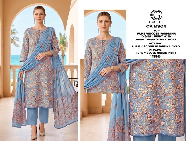 Gucchi Crimson 1198 catalog best wholesale salwar kameez market