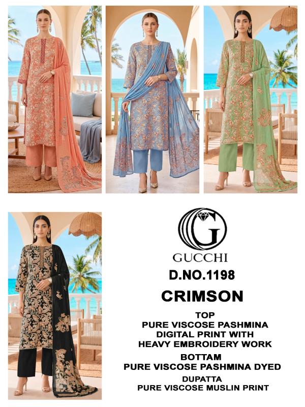 Gucchi Crimson 1198 catalog best wholesale salwar kameez market