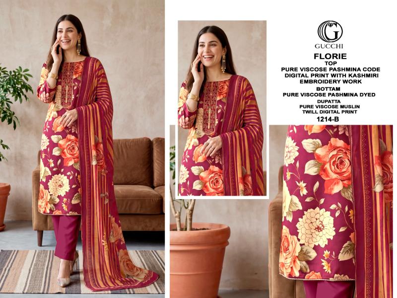 Gucchi Florie 1214 catalog wholesale unstitched salwar kameez material in bangalore