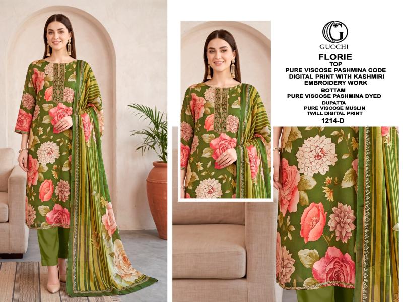 Gucchi Florie 1214 catalog wholesale unstitched salwar kameez material in bangalore