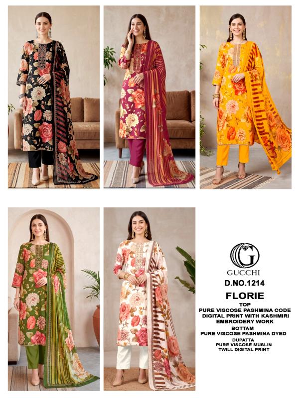 Gucchi Florie 1214 catalog wholesale unstitched salwar kameez material in bangalore
