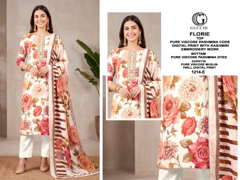 Gucchi Florie 1214 catalog wholesale unstitched salwar kameez material in bangalore