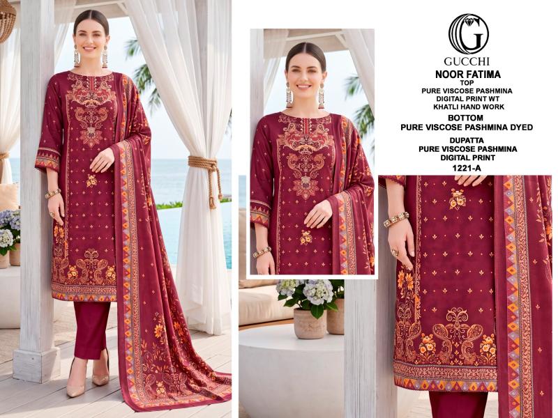 Gucchi Noor Fatima 1221 catalog buy wholesale salwar kameez surat