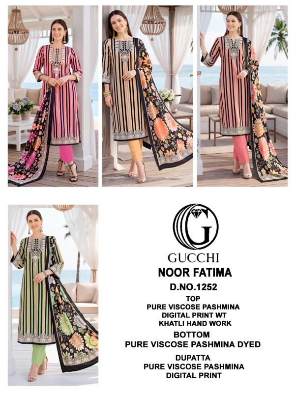 Gucchi Noor Fatima 1252 catalog wholesale salwar kameez mart