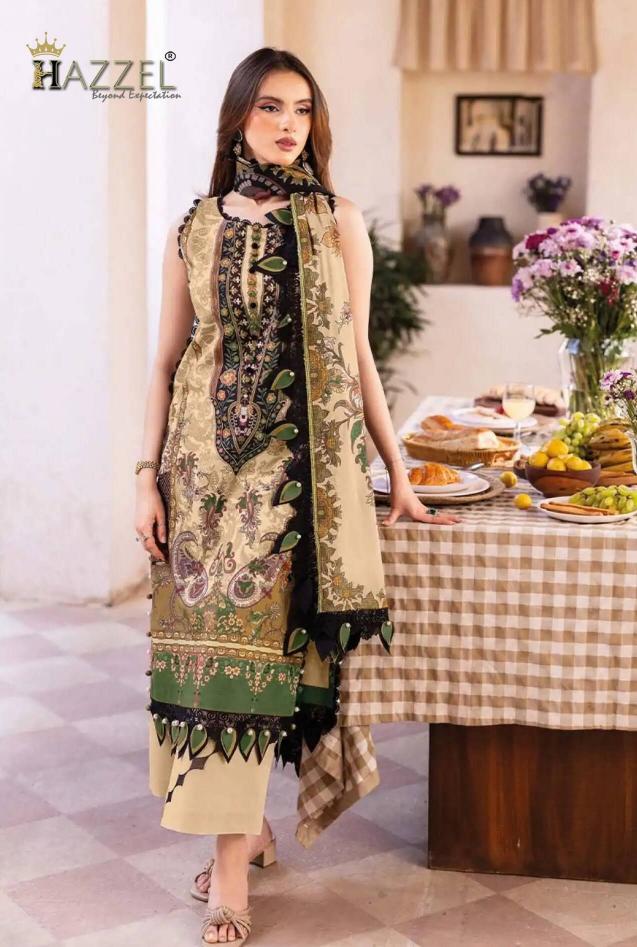 Hazzel 0392 & 0393 catalog Cotton Duppatta pakistani suits wholesale surat
