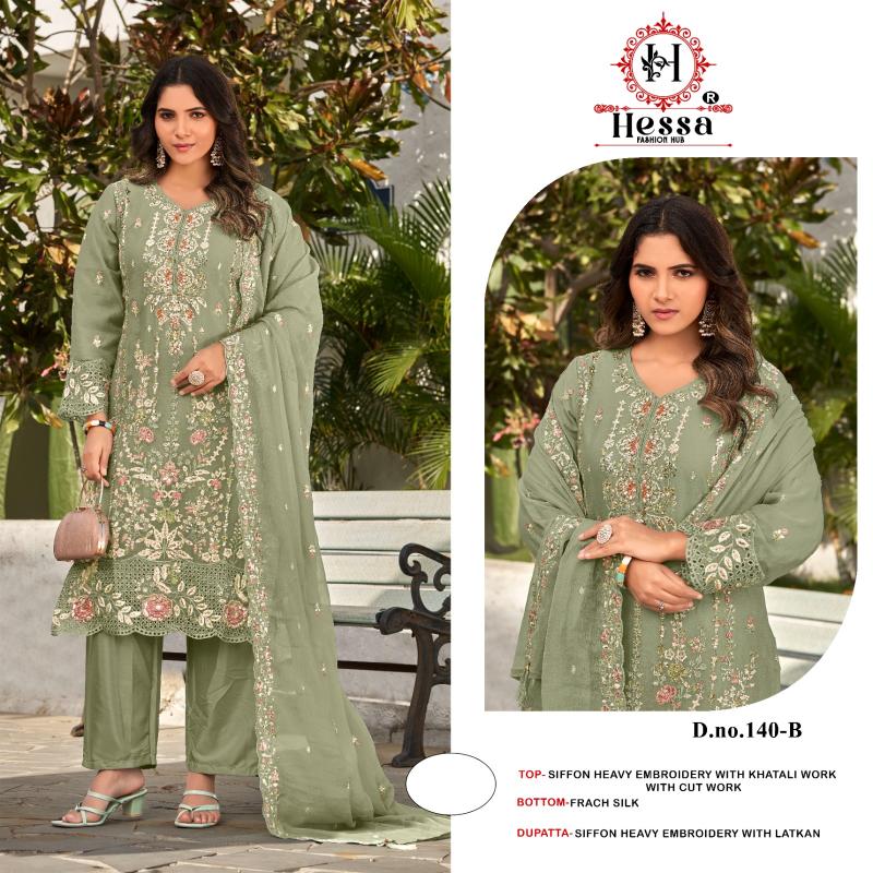 Hessa 140 catalog pakistani replica suits wholesale in india