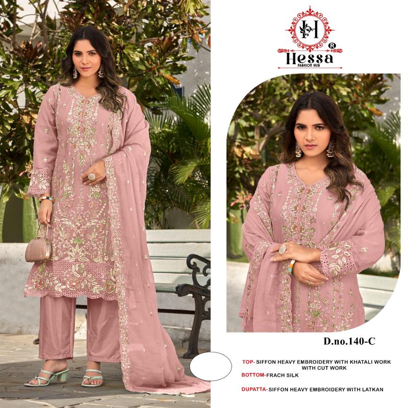 Hessa 140 catalog pakistani replica suits wholesale in india