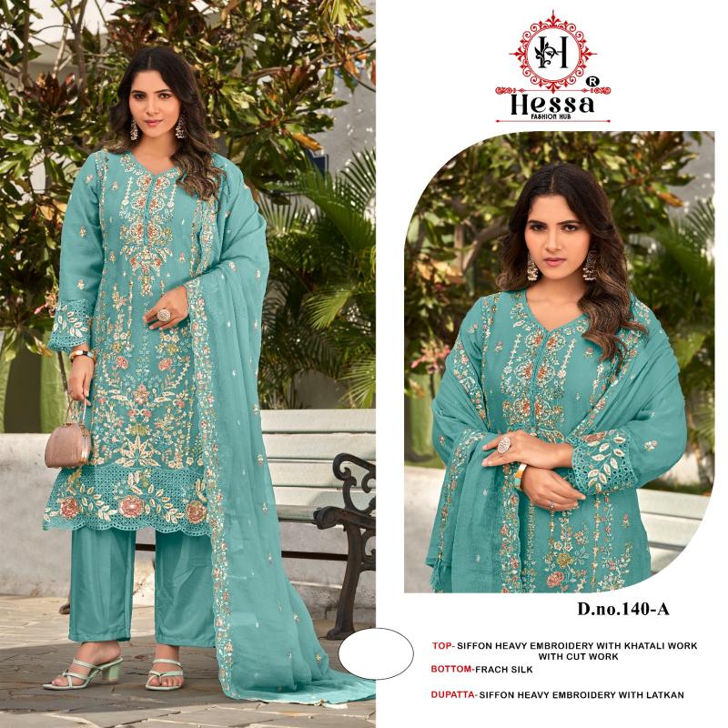 Hessa 140 catalog pakistani replica suits wholesale in india