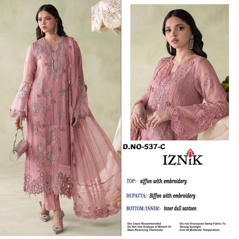 Iznik 537 Catalog wholesaler of pakistani suits in amritsar