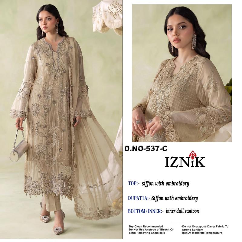 Iznik 537 Catalog wholesaler of pakistani suits in amritsar